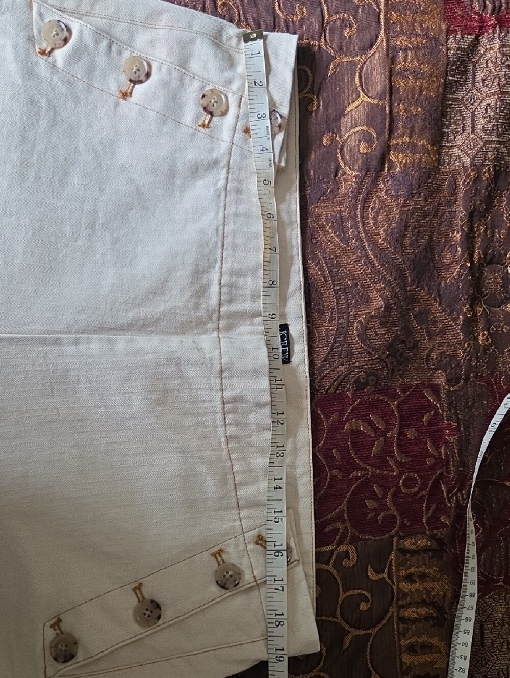 High-Rise Wide-Leg Sailor Pants - Herringbone Cream - Picture 8 of 12
